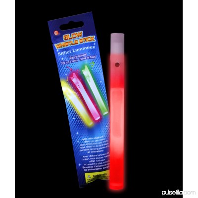 Glow Whistles 6 inch - Red